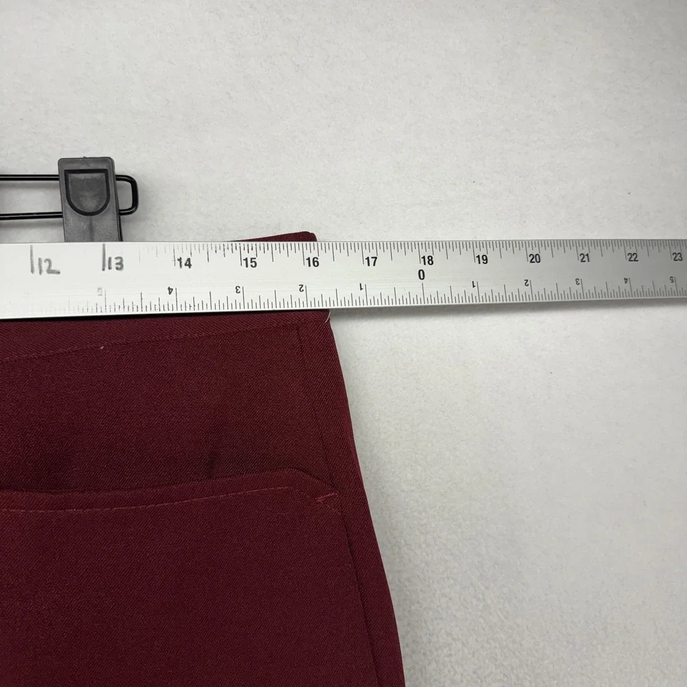 Vintage Sansabelt Dress Pants men's 32 Red Trousers Unhemmed Slacks Hook NEW